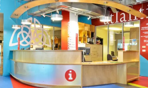 atlantic language galway reception area