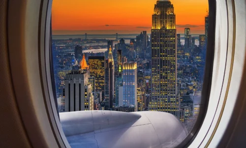 Vue avion New York