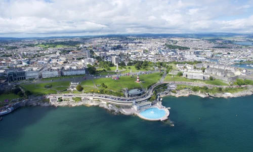 Plymouth vue aérienne