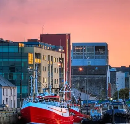 port coucher de soleil sejour linguistique galway