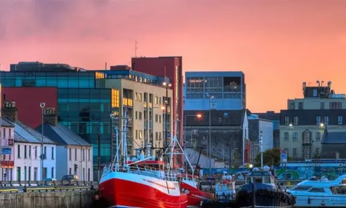 port coucher de soleil sejour linguistique galway