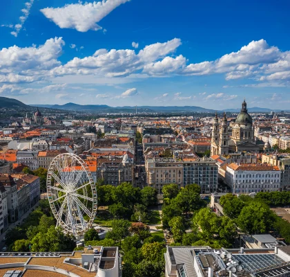 Vue aérienne de Budapest