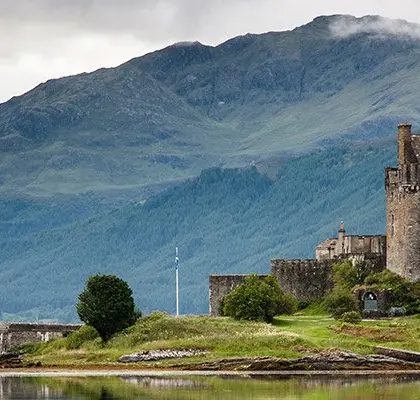 paysage chateau lac ecosse