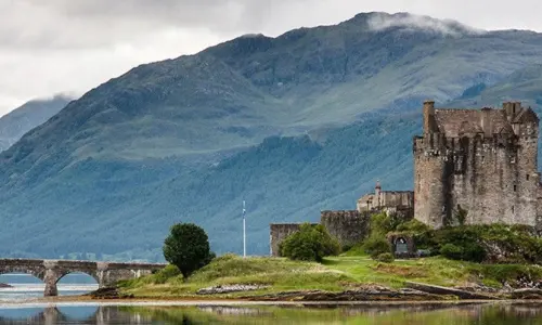 paysage chateau lac ecosse
