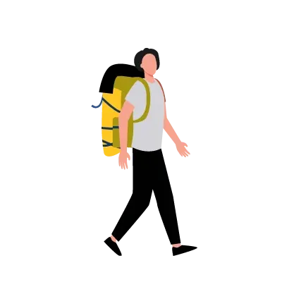 Personne avec un sac à dos