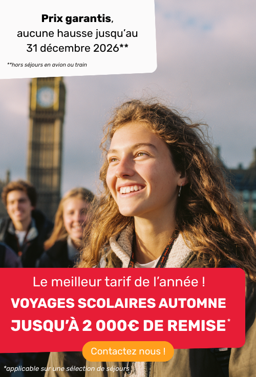 Demandez un devis pour votre voyage scolaire